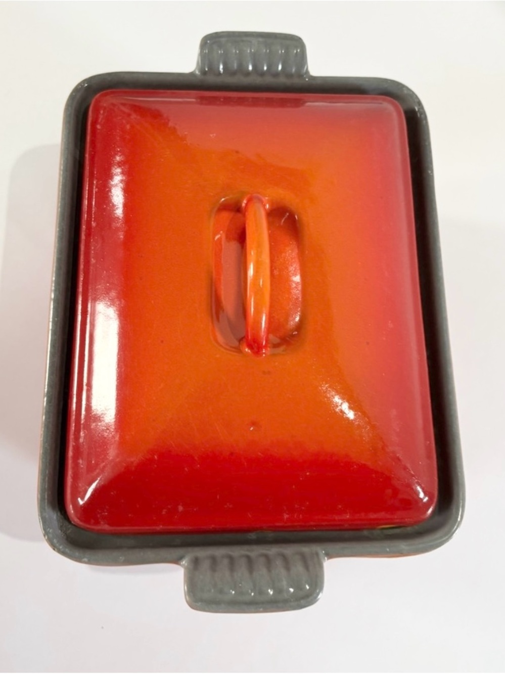 Le Creuset Flame, Gradient Red-Orange Rectangular Covered Casserole